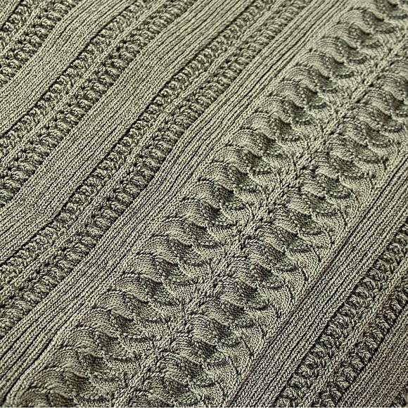 $980 Dion Lee Cutout Snake Effect MIDI Olive Ribbed Dress - Picture 11 of 14